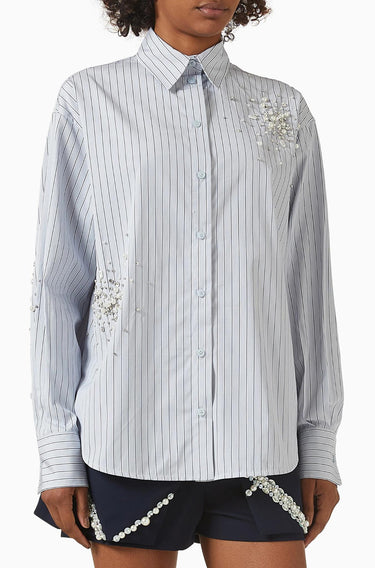 Crookd Classic Shirt Gris Perle-Tops-Des_Phemmes-Debs Boutique